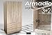 Giardicasa Armadio Moderno in Legno Rovere 3 Ante+2 CASSETTI 90 * 42 * 180 CM