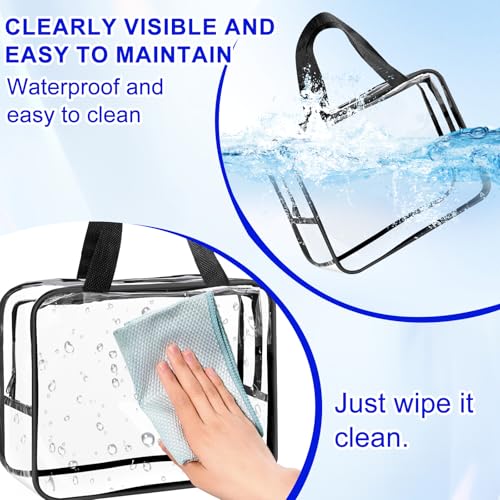 Miniatura 7 de 6 Bolsa Juguetes Grandes, Organizador Juguetes De Pvc Con Cremallera Y Asas, Impermeable, Bolsa De Aseo Para La Familia, Cosméticos, Pañuelos, Negro
