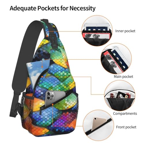 Bolso tipo bandolera Rainbow Fish Scale negro miniatura 4