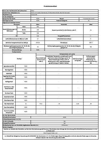 Beko FSE 1073 freezer Freestanding Upright White 90 L A++ - Beko FSE 1073, Upright, 90 L, 10.5 kg/24h, SN-T, A++, White - Image 5