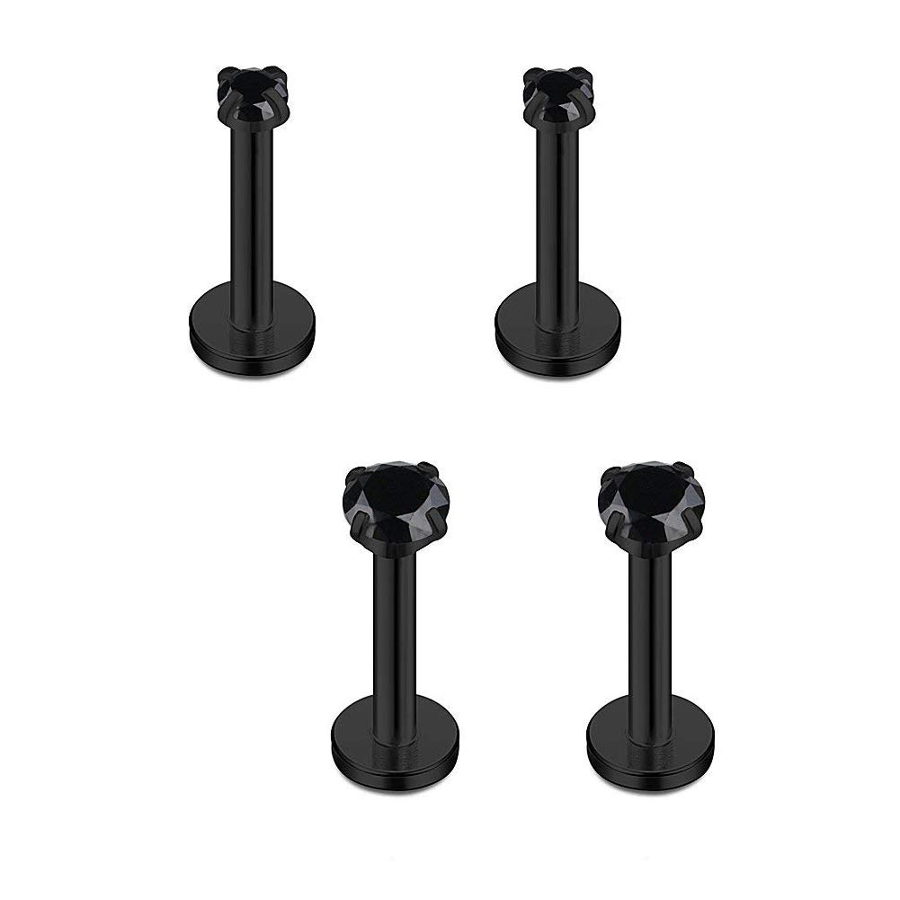 Briana Williams16G Lip Rings Cartilage Tragus Helix Earrings Piercing Labret Stud Surgical Steel Lip Ear Piercing Jewelry 6mm 8mm 10mm Bar