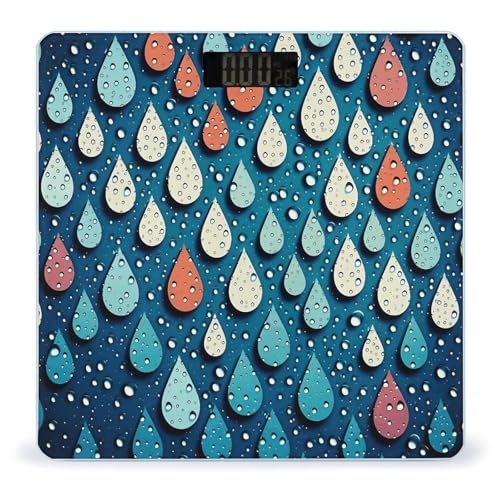 Báscula digital de baño Water Drops Dots alta precisión miniatura 1