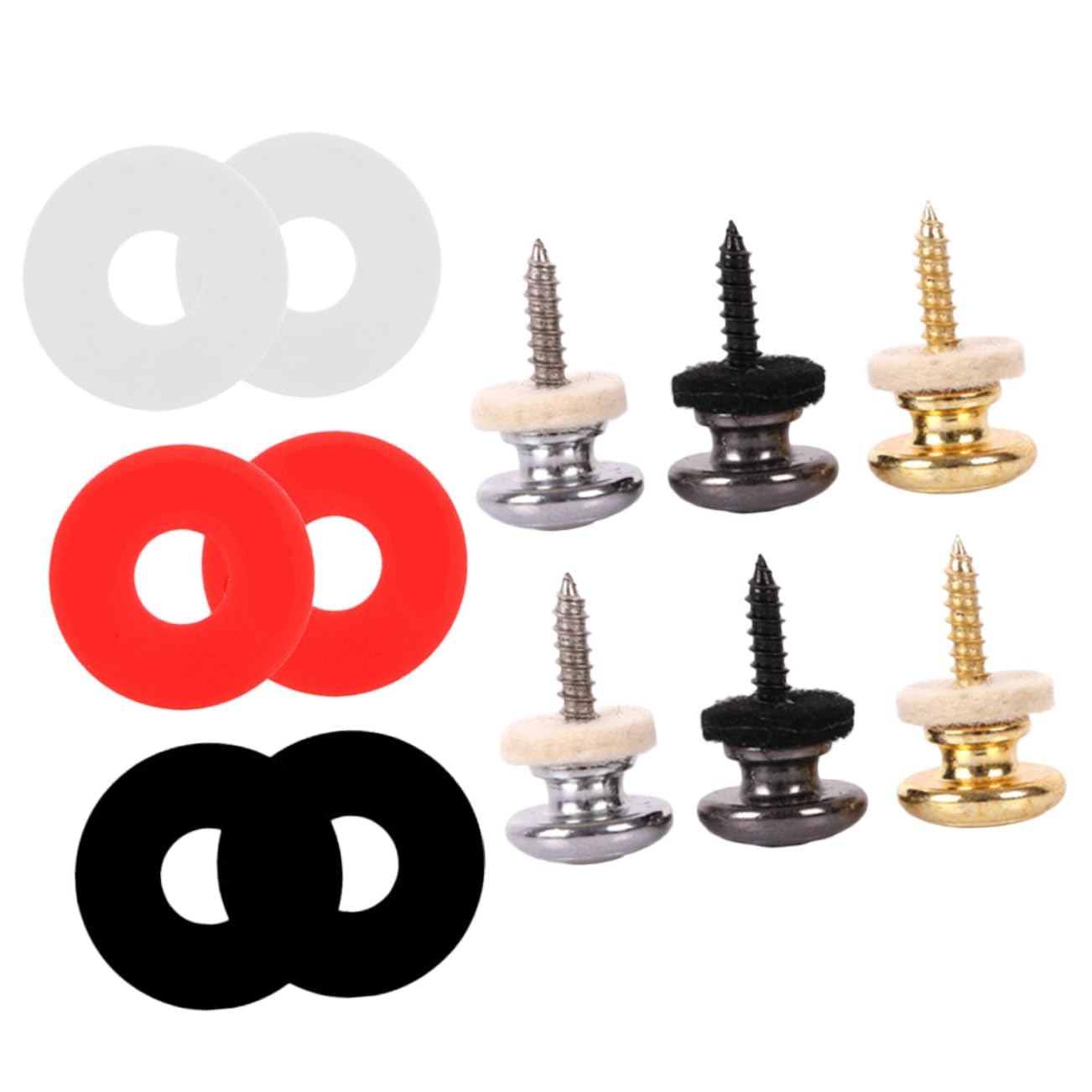 Milisten Guitar Strap Lock Metal Nail Bass Strap Nail off Guitar Belt Metal Button