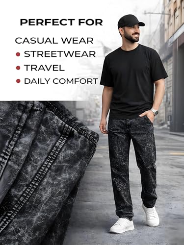 Image of fanideaz Mens Cotton Baggy Trackpant for Men | Streetwear Loose Fit Track Pants for Men | Comfortable Breathable Cotton Casual Wear Lower for man Stylish