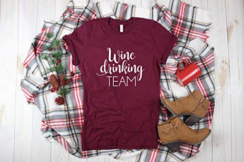 Wine Drinking Team Shirt for Women. Unisex Day Drink Shirts. Funny Alcohol Tshirts.2