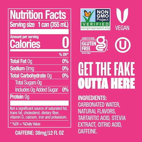 Image of Zevia Zero Sugar Soda, Cherry Cola, 12 oz Cans (24-Pack) - Naturally Sweetened, Non-GMO Project Verified, Gluten-Free, Vegan
