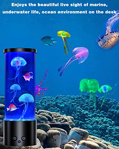 Jellyfish Lava Lamp,2022 Upgrade 3D Lifelike Jellyfish Aquarium Tank Table Lamp With 17 Color Changing Light,Futuristic Decor Mood Lamp For Room Mood Light For Relax #TOP4