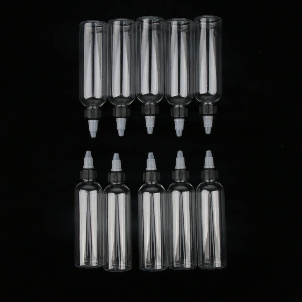 50x Plastic Empty Bottles with Tip Applicator, Glue Bottle