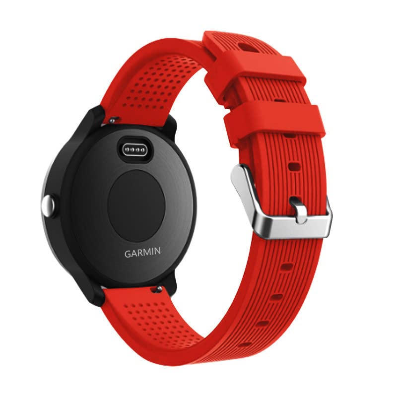 Bracelet sport 20mm Garmin Forerunner 245 / 645 en silicone souple haute qualité