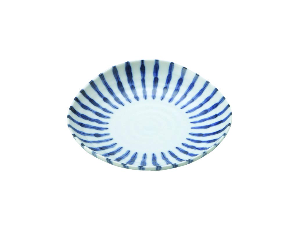 YM様 10膳 Amazon.co.jp: (アウトレット込み)染付け ダミ十草 三角5寸皿 : Home