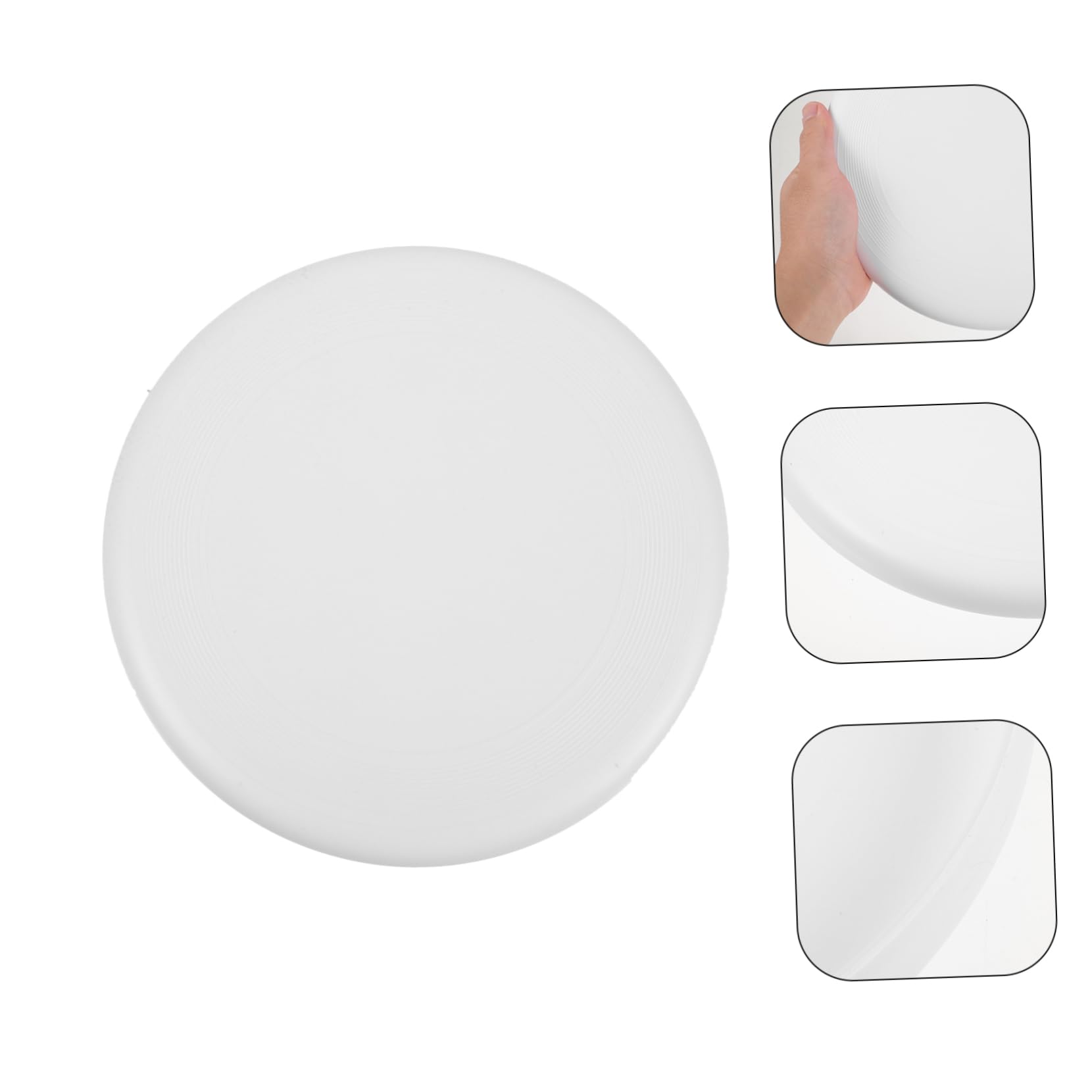 Garneck Outdoor Sports Flying Disc Flying Disc Flying Disc Flying Spinner Flexible Flying Disc Round Flying Plate Sports Flying Discs Outdoor White Plastic