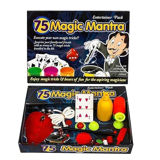 Image of Magic Tricks for Kids - Jumbo Magic Set with 75 Fun Tricks | Beginner Magician Kit with Props, Cards, Wand & Accessories | Easy-to-Learn Illusion Tricks for Boys & Girls | Play Gift Box