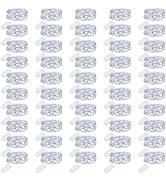 50 Pack Fairy Lights Battery Operated, Litogo 7ft 20 LED Fairy Lights Waterproof Silver Wire Batt...