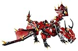 LEGO NINJAGO Masters of Spinjitzu: Firstbourne 70653 Ninja Toy Building Kit with Red Dragon Figure, Minifigures and a Helicopter (882 Pieces)