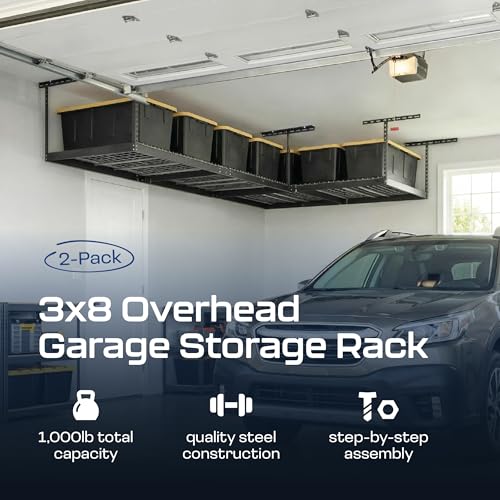 MonsterRax-2-Pack-3x8-Overhead-Garage-Storage-Rack-Gray-12-24-Height