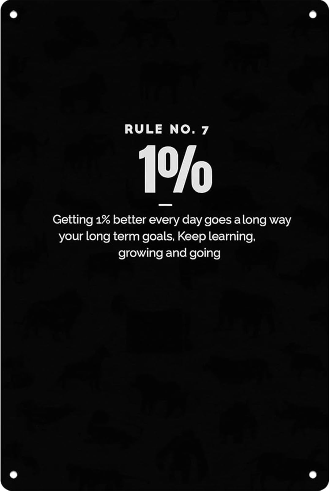 ICYJRFHLTF Funny Rules For Success Rule 7 Vintage Metal Tin Sign Wall Decor for Man Cave Bathroom Farm Bedroom Living Room Kitchen Garage 8 X 12 in