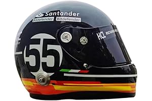 QJ 2023 CARLOS SAINZ Formula 1 HELMET Adult Glass Fibre Football Hand...