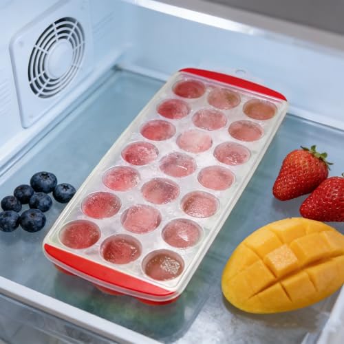 Bandeja redonda para cubitos de hielo con tapa 1pc miniatura 1