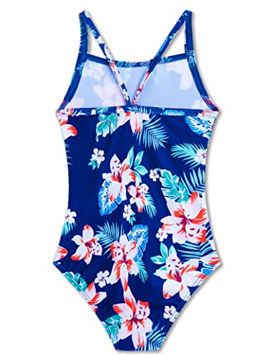 Image of Girls Swimsuits One-Piece Bathing Suits Multicolor Kids Sport Summer Beach Swimwear for 2-10 Years Old