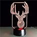 Produktbild 3D Illusionslampe Led Nachtlicht Hirsch Schlafzimmer Bunte Usb Nette Weihnachten Büro Home Dekoration Schreibtisch Lampe Tischlampe Childchristmas Geschenk