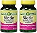 Spring Valley 10000mcg Biotin with 100mg Keratin Dietary Supplement, 60 Tablets (Pack of 2)