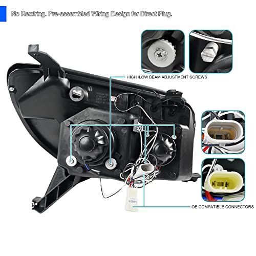 SPEC-D Halo LED Projector Headlights for 2003-2005 Toyota 4Runner - Image 5