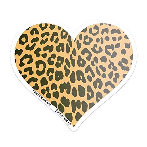 Cheetah Animal Print Heart car bumper sticker 4