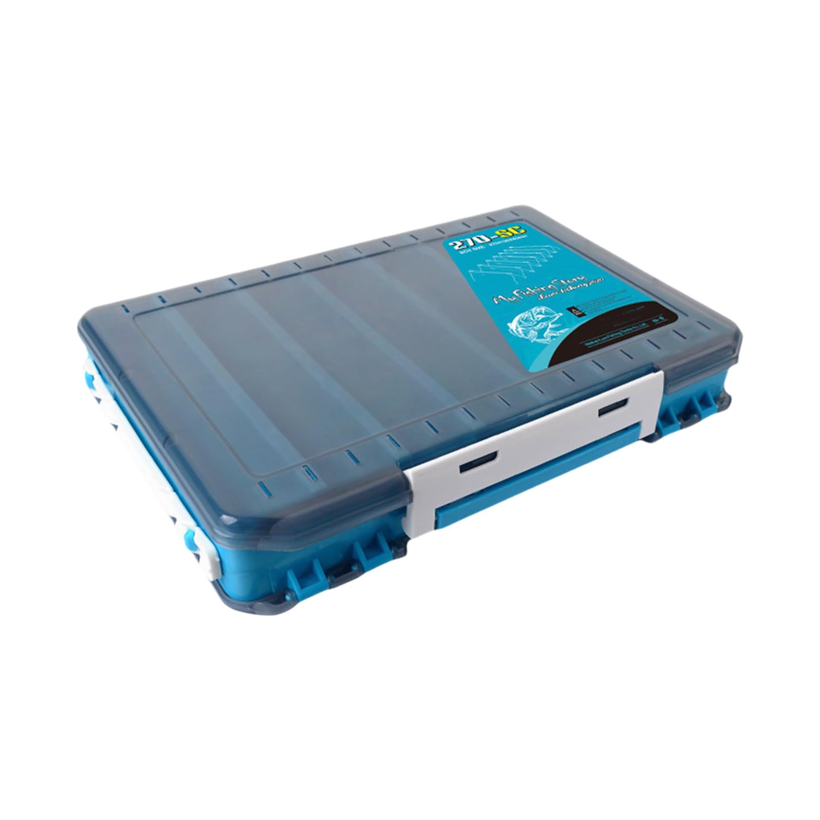 Boîte à outils de pêche transparente et boîte de rangement double face pour hameçon