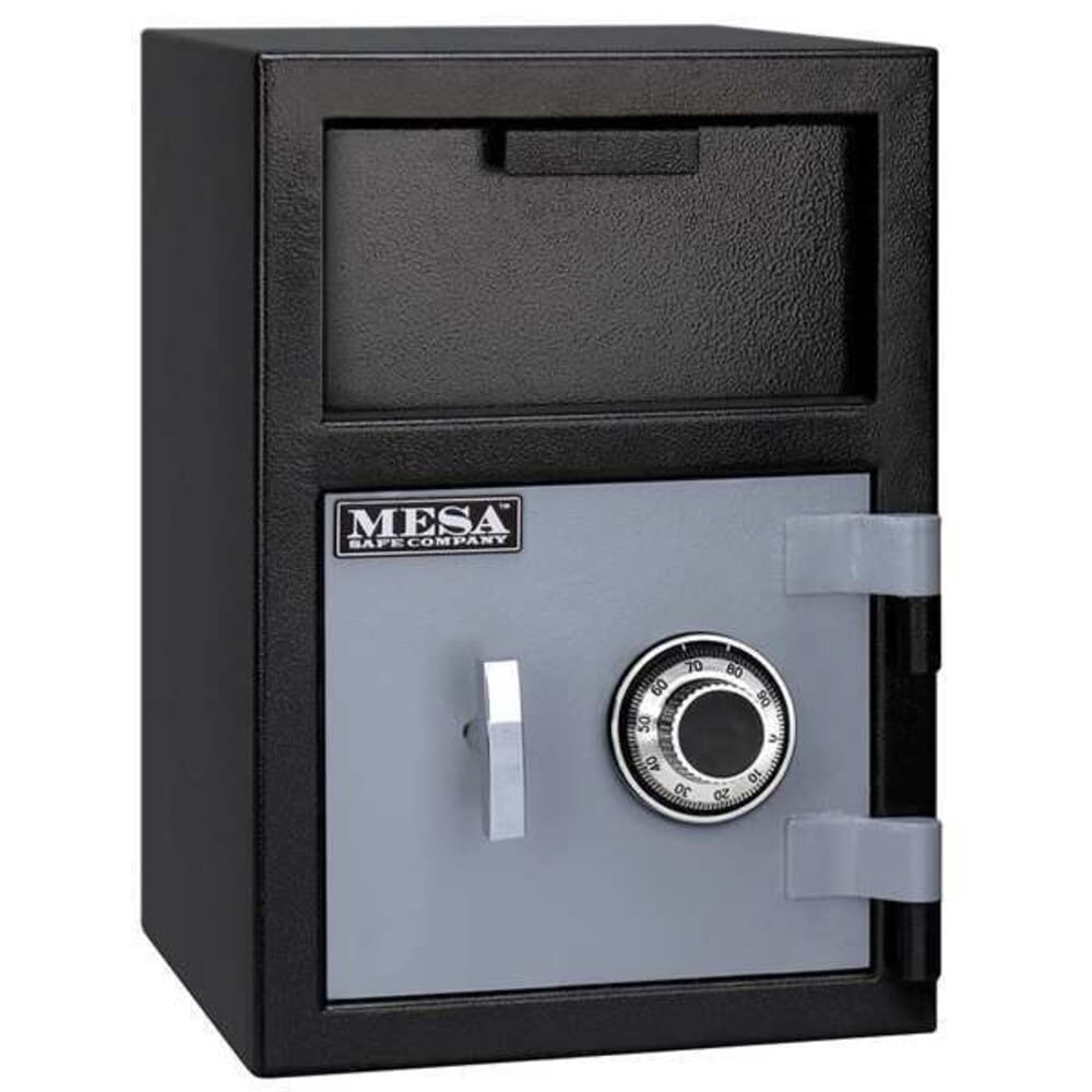 Cash Depository Safe by Mesa Safe Co. – 0.8 cu. ft., 0.8 cubic_feet, Alloy Steel, Black/Grey, Model MFL2014C