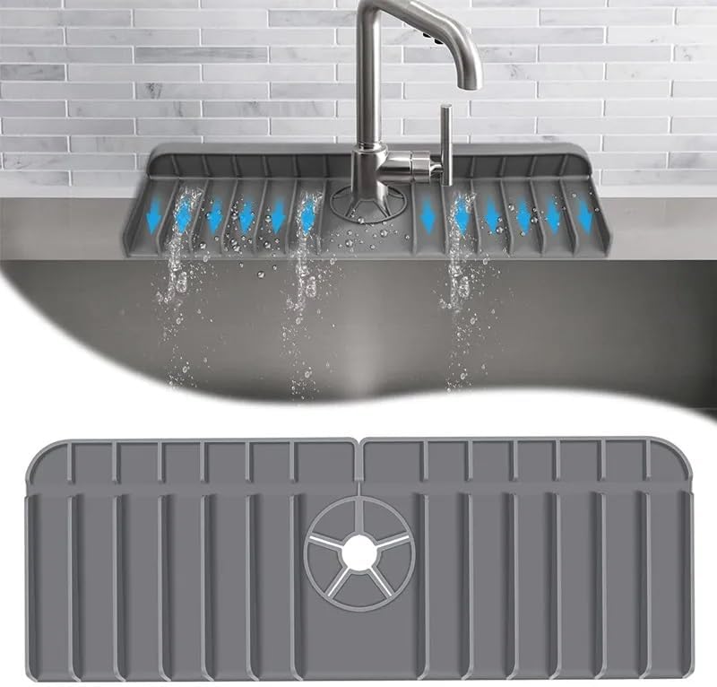 LoomLuxe MultiPurpose Silicone Sink Splash Guard and Kitchen Sink