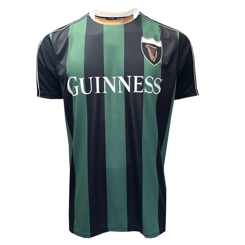 Guinness - Striped Performance Jersey Black/Green - G3080 Black Large