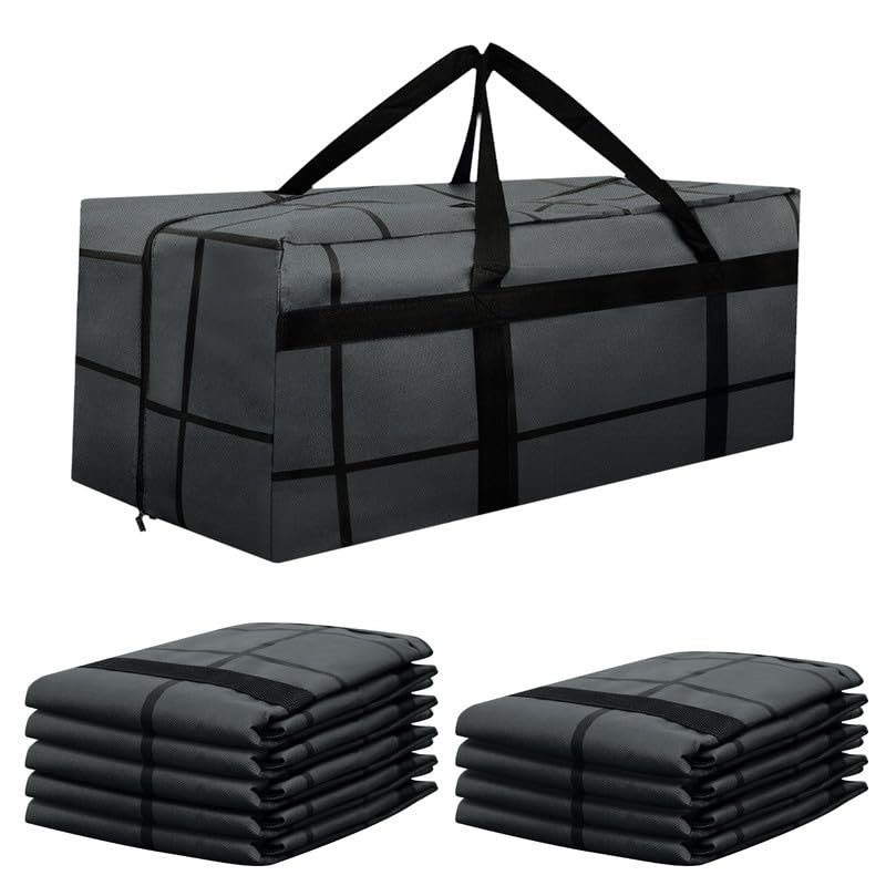 10 Pack Extra Large Heavy Duty Moving Bags – Waterproof Storage Totes With Zippers & Handles