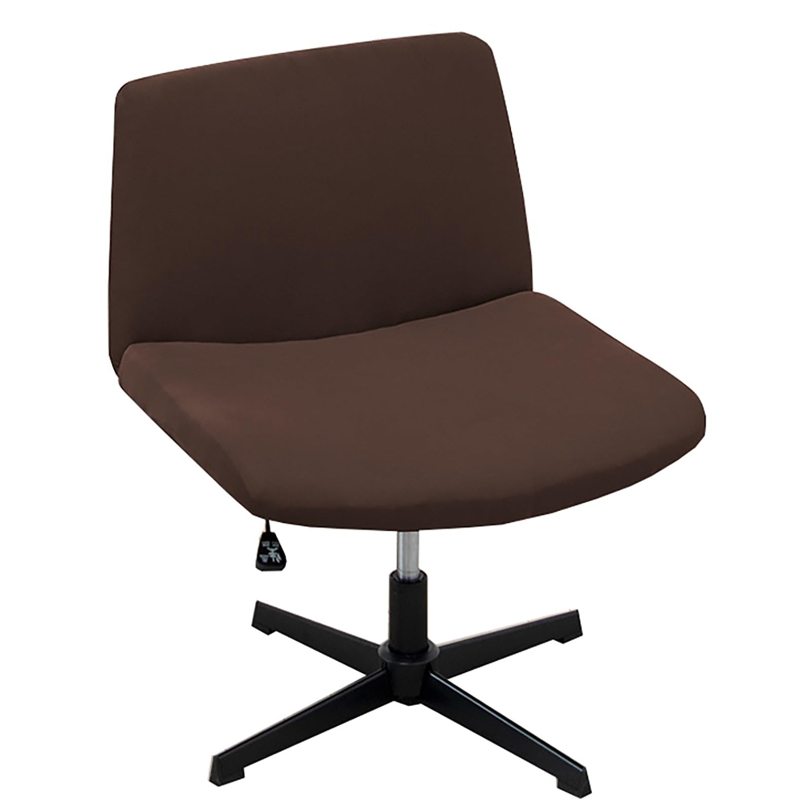 Stretch-Stuhlbezüge ohne Armlehnen,Drehstuhl Criss Cross Bürostuhlbezug,Schonbezüge mit Mittlerer Rückenlehne und Breiter Sitzfläche für Büros Schlafzimmer Kommoden(Coffee)