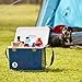 Engel UC19-RWB 19 Quart Fishing Live Bait Dry Box Ice Cooler with Stain/Odor-Resistant Surface and Shoulder Strap, Red/Blue