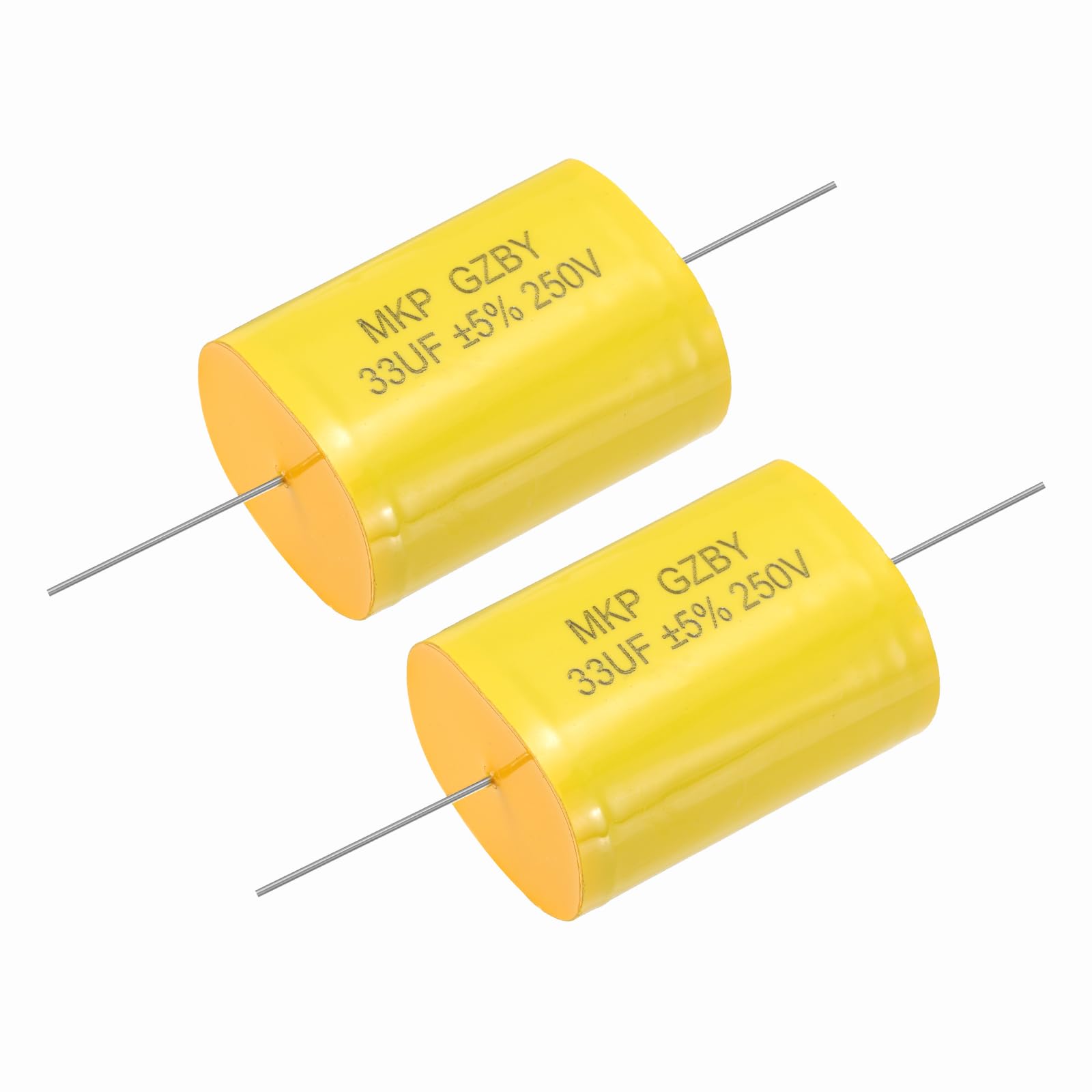 Photo 1 of MECCANIXITY 2Pcs 33uF Frequency Divider Capacitor, 250V Audio Speaker Crossover Non-Polarity Polypropylene MKP Film Capacitor
