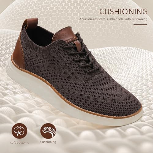 Image of Men's Mesh Oxfords Sneakers Handmade Comfortable Casual Dress Business Slip On Lightweight Walking Shoes for Men