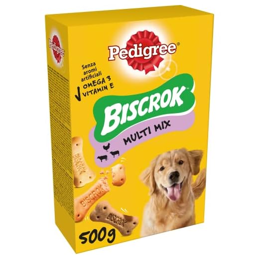 Pedigree Biscrock Galletas para Perro de 3 Sabores (Pack de 12 x 500g)
