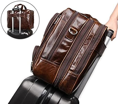 SIDUFHAOPKLL Men's Bags Briefcase Business Laptop Document Organizer Tote Handbag Messenger Strap Purse image 5