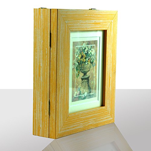 Neumann Bilderrahmen Llavero (Amarillo, Goldene  Jarrón con Flores, Dimensiones: 27 x 22 x 6 cm