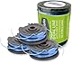 Greenworks 3 Stück Doppel-Fadenspule 29187 für Greenworks 40V Rasentrimmer G40LT G40LTK2 G40LTK2x,die Farbe der Linie kann variieren.
