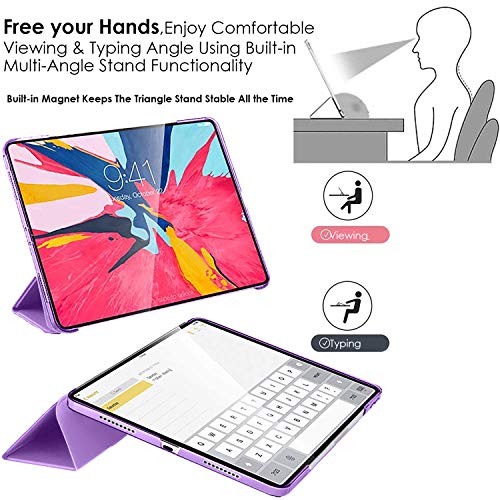 Image of DuraSafe Cases for iPad Pro 12.9 inch 6th 5th 4th Gen Case A2436 MHNF3HN /A MHNG3HN /A MNXR3HN /A MNXT3HN /A A2378 MHNF3HN /A MHNG3HN /A A2229 MY2H2HN /A MY2J2HN /A A2461 MHNH3HN /A MHNJ3HN /A - Purple
