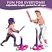 TOMLEON T Ball Stand for Girls 3-5, 5-8. Baseball Set Includes 6 Large Balls, an Adjustable Tball Batting Tee, and a Storage Net. Kids Bat and Ball, T-Ball Sets for Kids