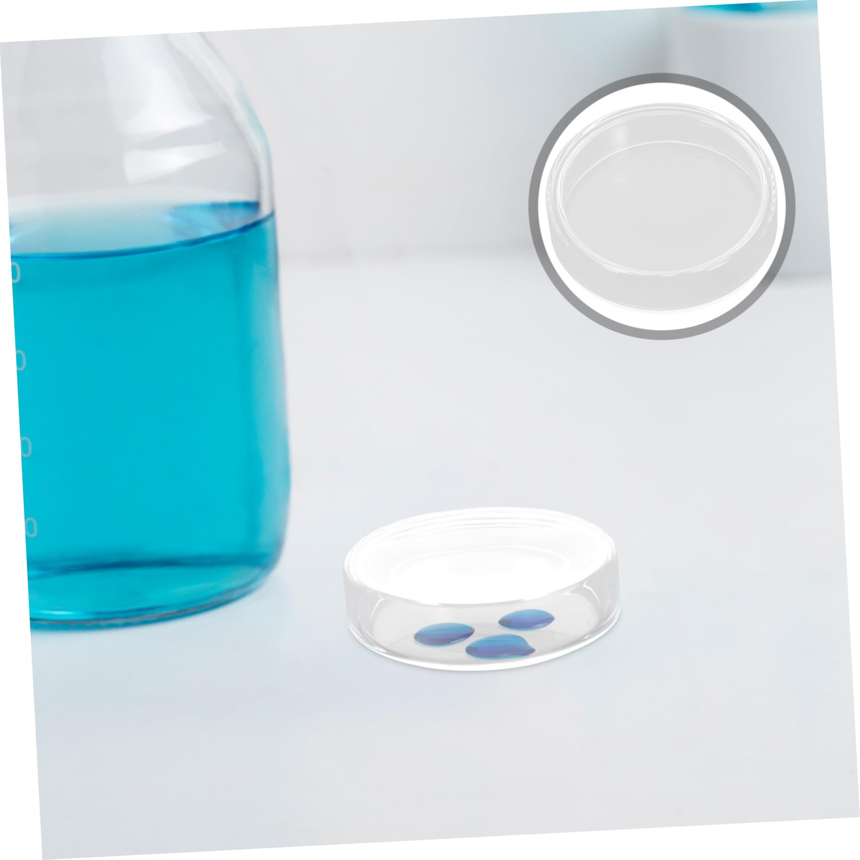 IMIKEYA 10 Stück Teiliges Sterile Glas petrischalen mit Deckel und Pipetten für Mikrobiologische Zellkultur Laboranalyse Wissenschaftsschule Pflanzenkultivierung