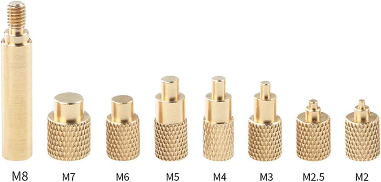 Soldering Tips Heat Set Insert Tips for Thread Inserts M2 M2.5 M3 M4 M5 M6 M8, Soldering Iron Tips for 3D Printer Users, 936 Soldering Iron Head Heat Set Insert Tip for TS100/101