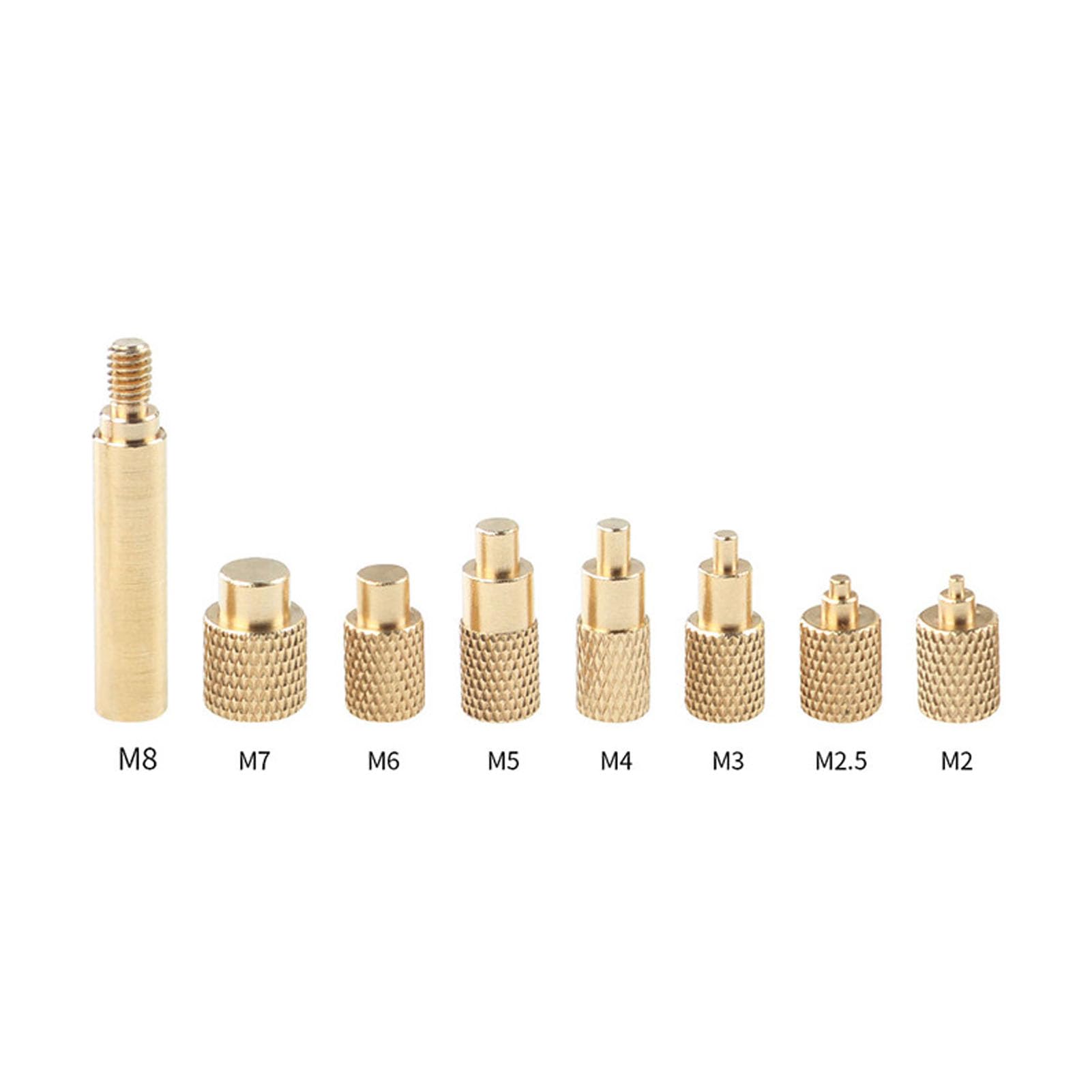 TS100 TS101 Soldering Iron Tips, Brass Heat Set Insert M2 M2.5 M3 M4 M5 M6 M7 M8 Threaded Inserts, Hand Tightened Knurling Joints, Embedding, Excellent Heat Conduction