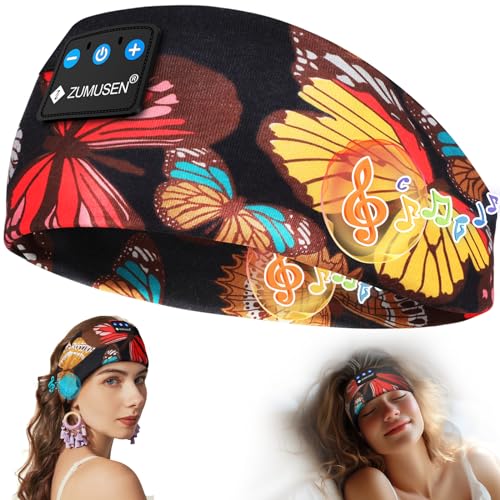 ZUMUSEN Sleep Headphones Headband Bluetooth V5.4, 15Hrs Adjustable Wireless Sports Sleeping...