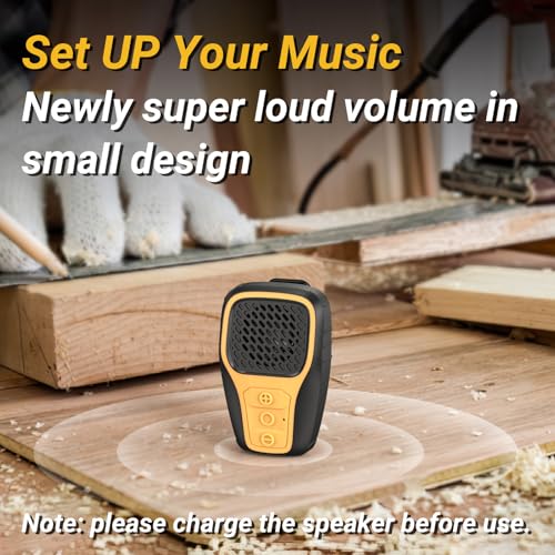 Inwa Wearable Bluetooth Speaker, Clip-on Wireless Portable Speakers, IP67 Waterproof Clip Speaker, Built-in Mic for Hands-Free Music/Calls, Mini Speaker for Work/Home/Outdoor(Yellow) - image 3