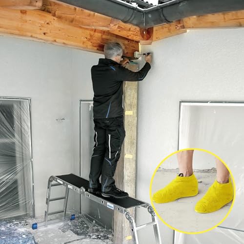 yolzhxe 4 Paar Schuhüberzieher Wasserdicht, Silikon Regenschutz Schuhe Mehrweg, Schuh Überzieher Regen Rutschfest, Regen Schuhüberzieher, Überziehschuhe für Regen Schnee Strand Matschige Straßen, L