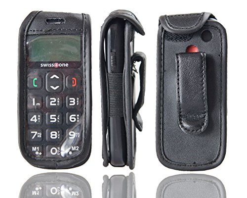 Caseroxx Borsa in pelle con clip da cintura per