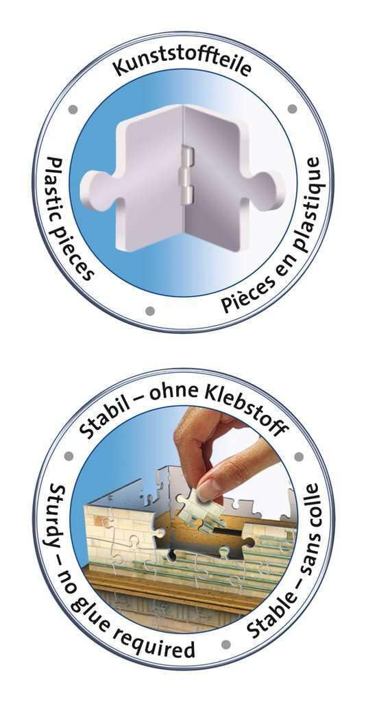 Ravensburger Italy Puzzle 3D Porta Di Brandeburgo, 125517, Bianco, 324 Pezzi